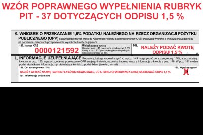 1,5% podatku dla naszej szkoły