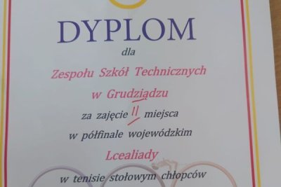 Półfinał Wojewódzki Licealiady w tenisie stołowym chłopców