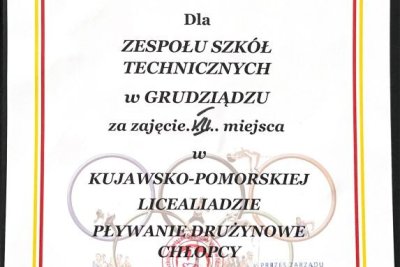 Kujawsko-pomorska licealiada w pływaniu